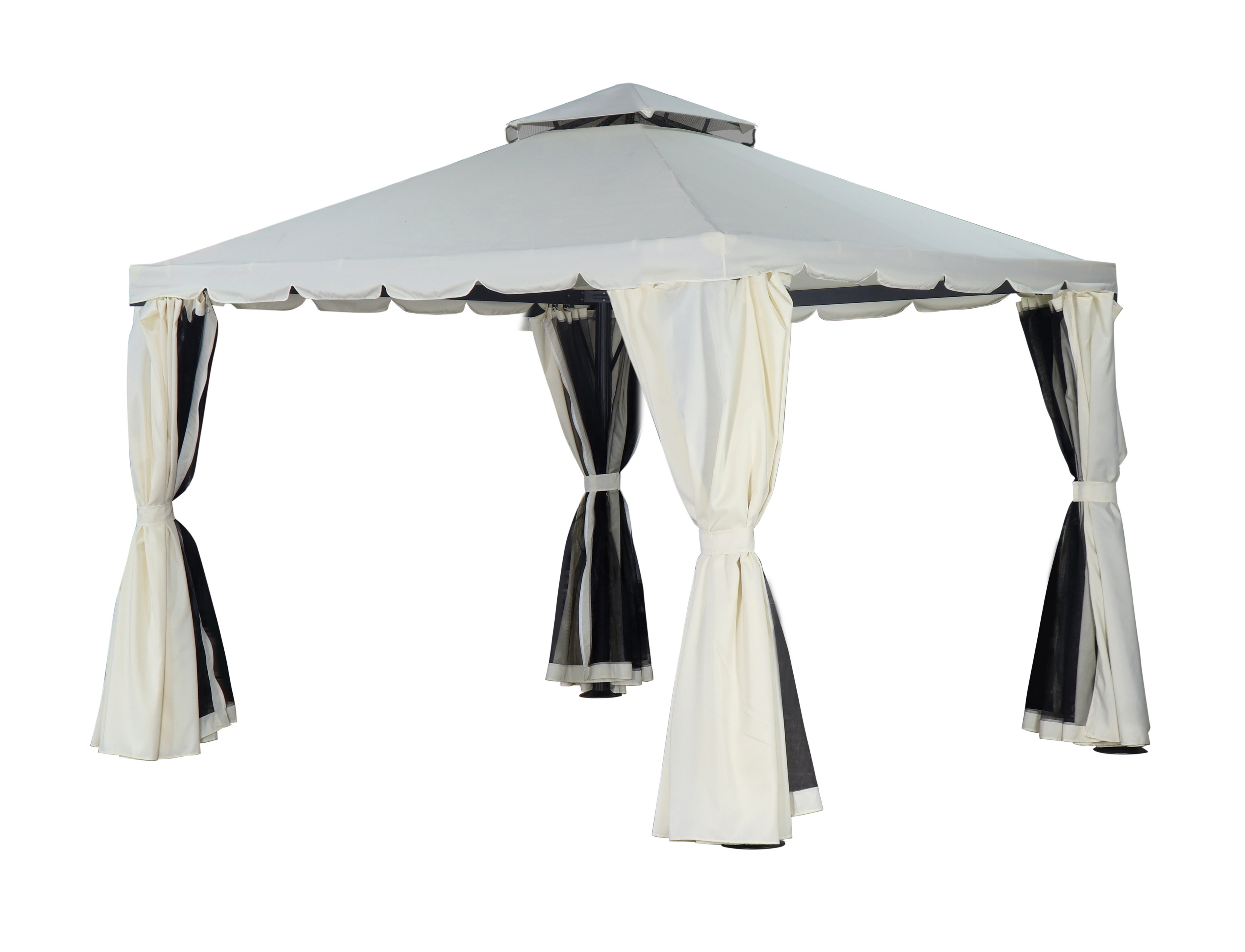 Garden  fabric  Gazebo with double roof  3x3m